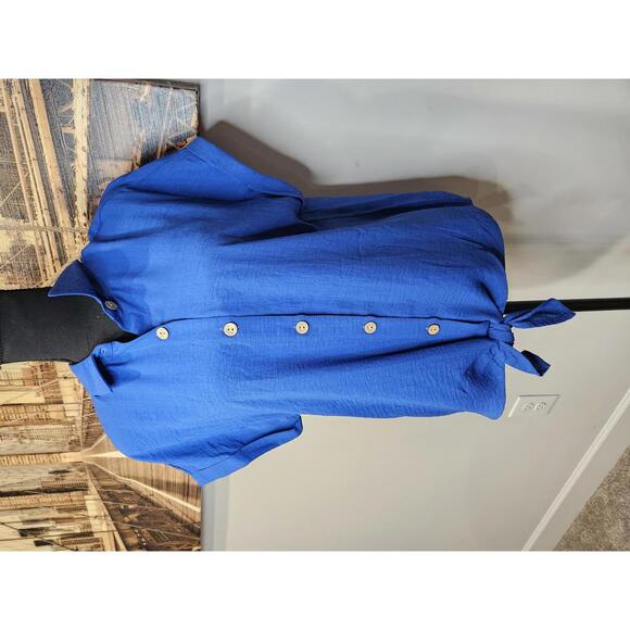 Nwt Anthropologie W5 Women's Button-Up Tie Front Top - w5-72 - Picture 1 of 6